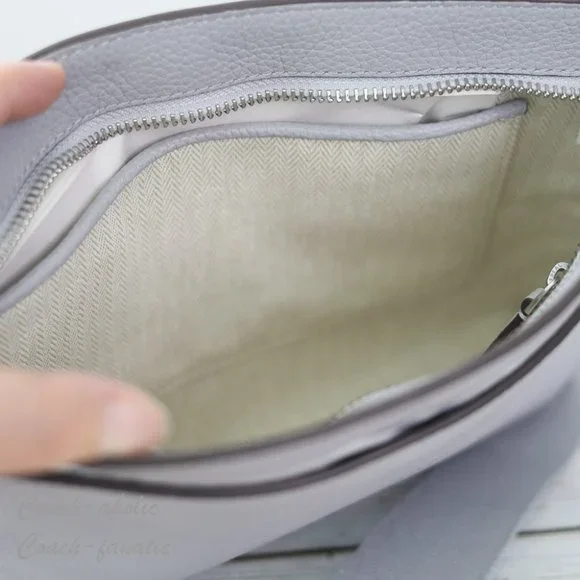 NWT Tory Burch Blake Swingpack Leather Crossbody Bag in Bay Gray - Picture 11 of 11